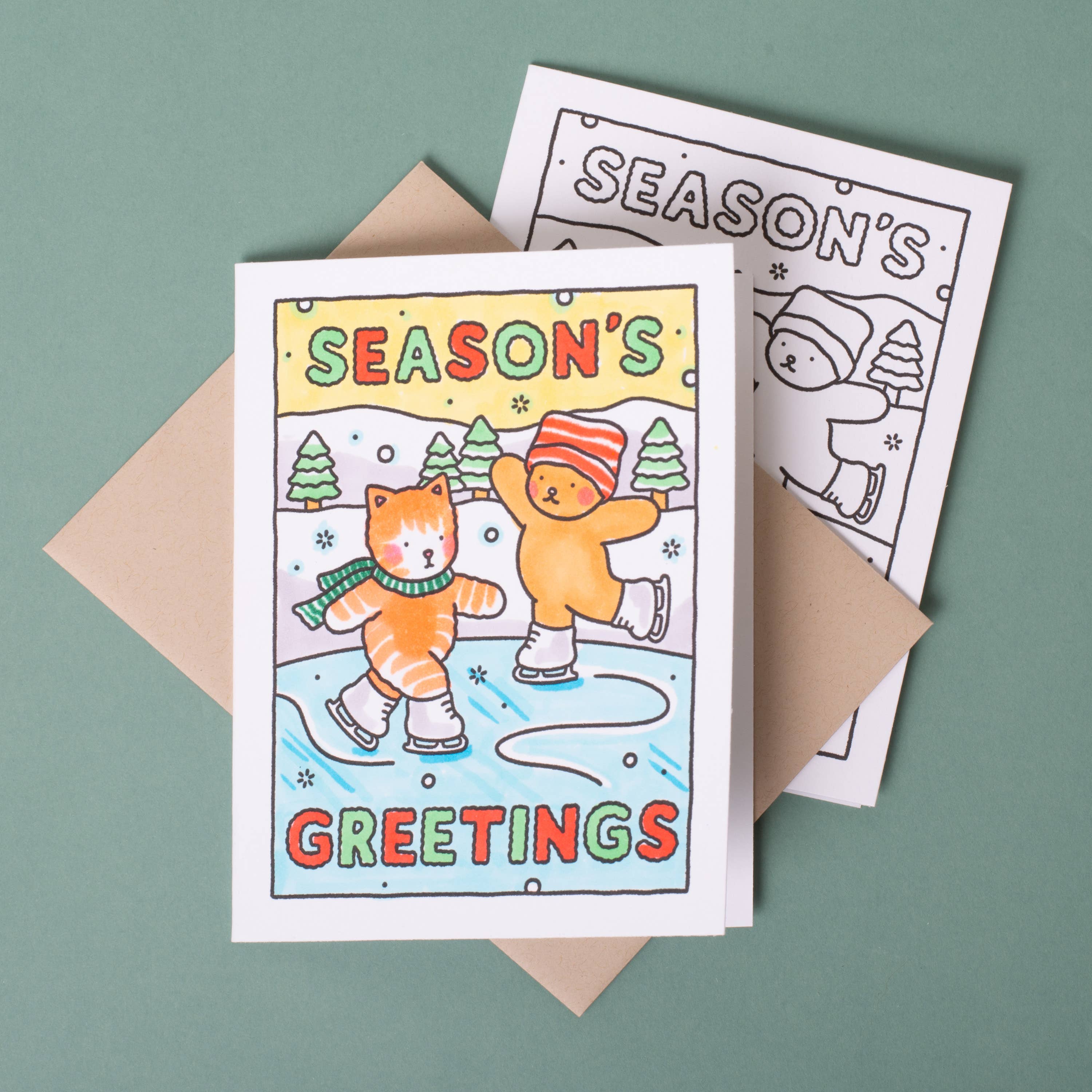 Bobbie Goods Season's Greetings Color-Me-In Card