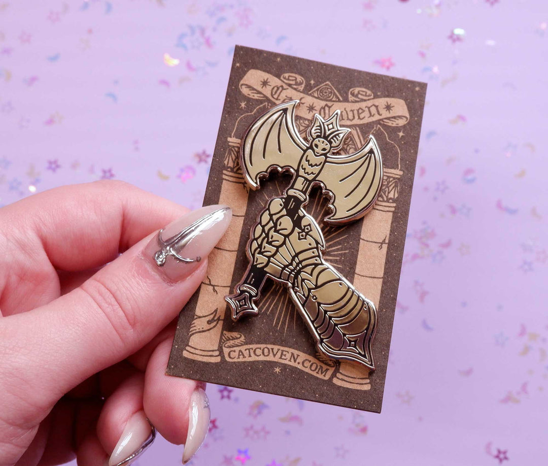 Battle Axe & Gauntlet Pin