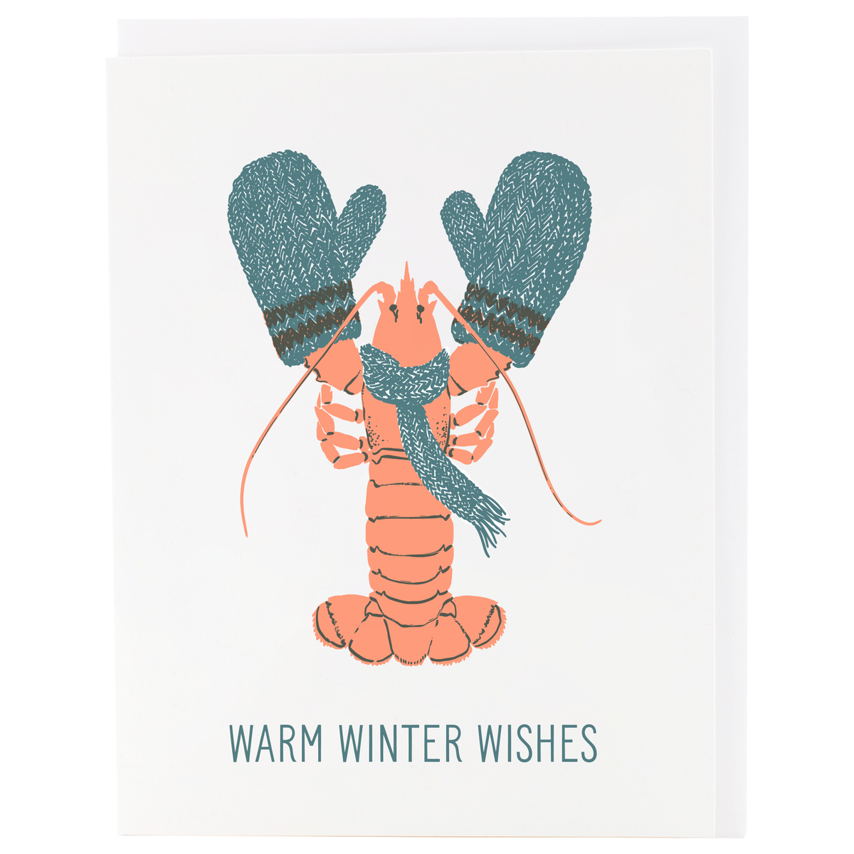 Warm Winter Wishes Lobster Card