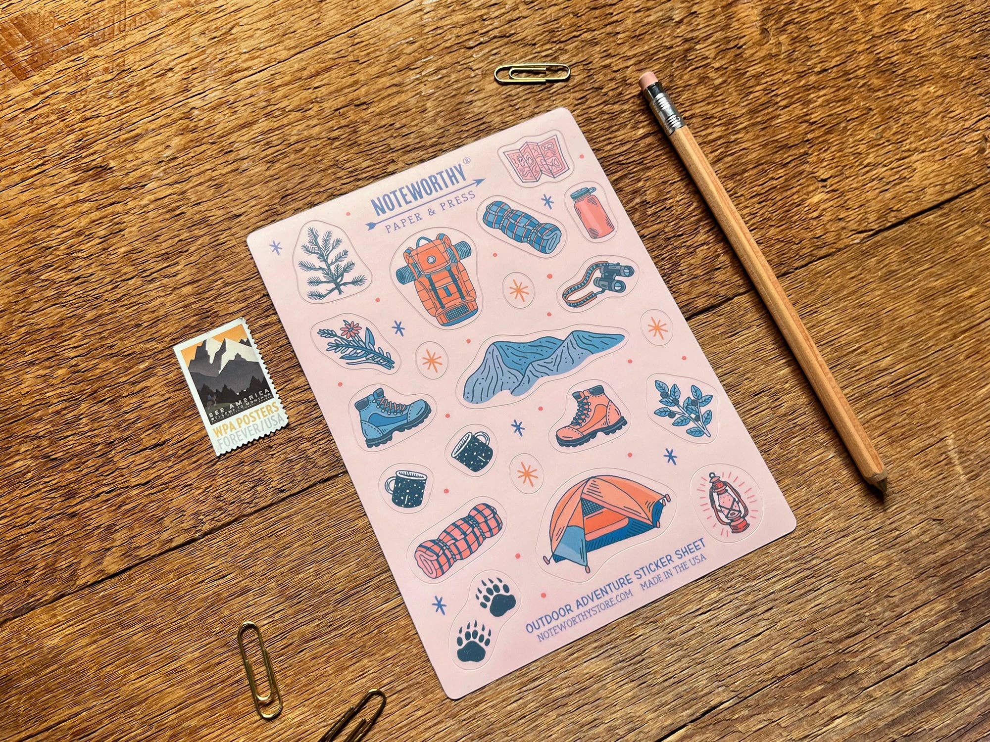 Outdoor Adventures Sticker Sheet