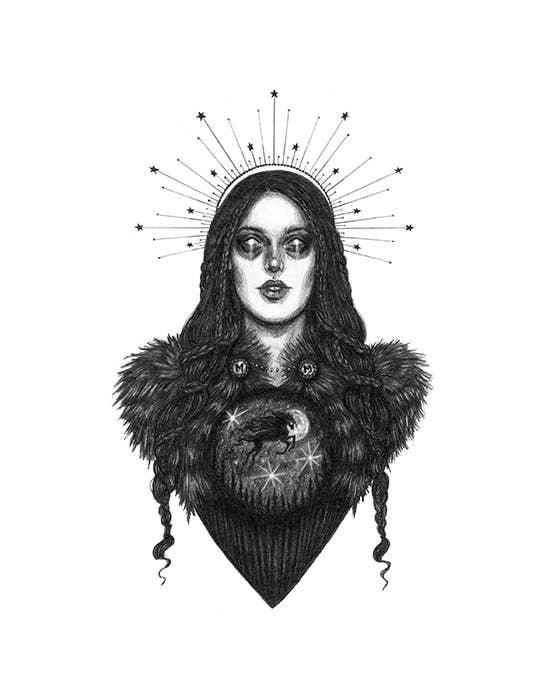 Nótt - Norse Goddess of Night Print
