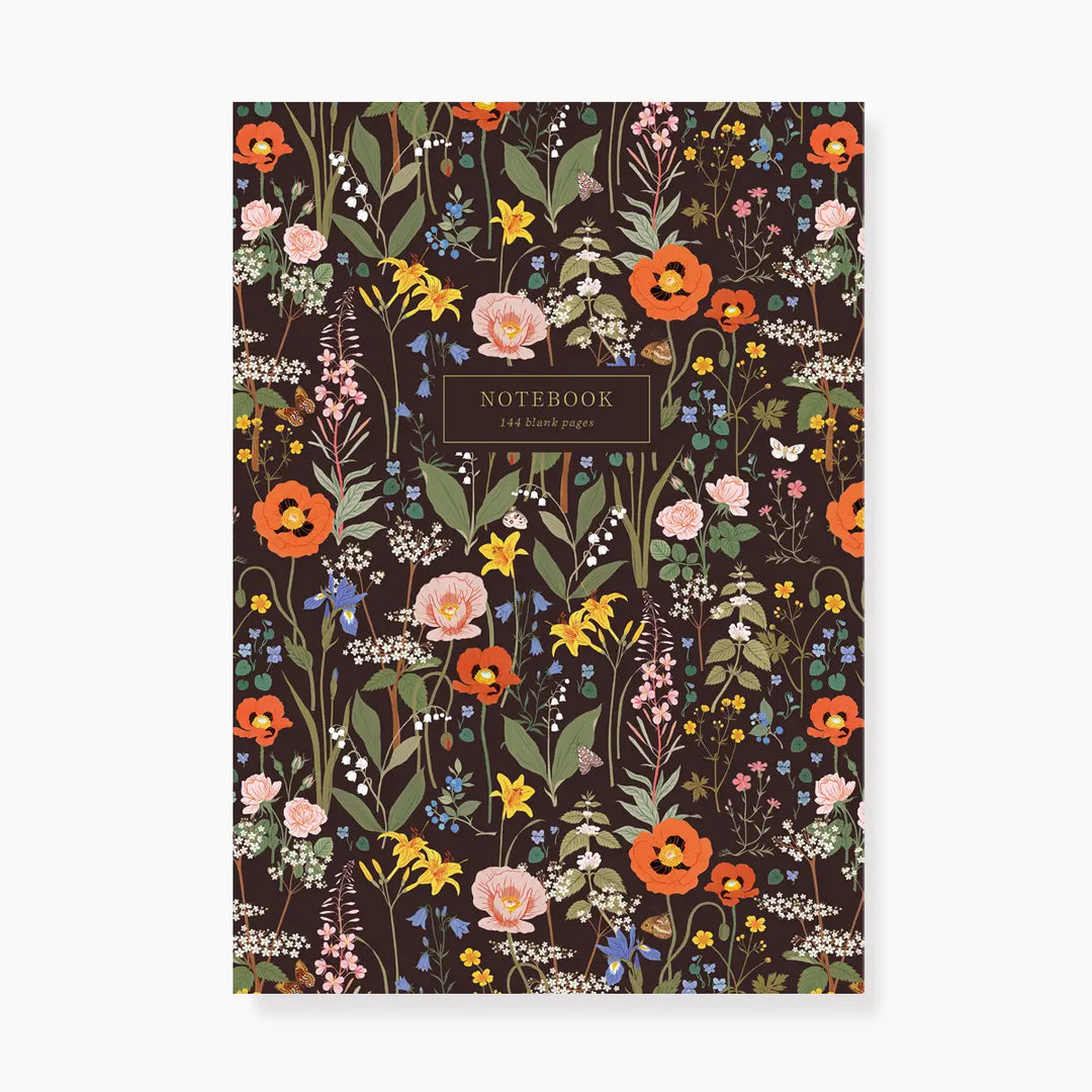 Wild Flowers Gold-Edge Notebook