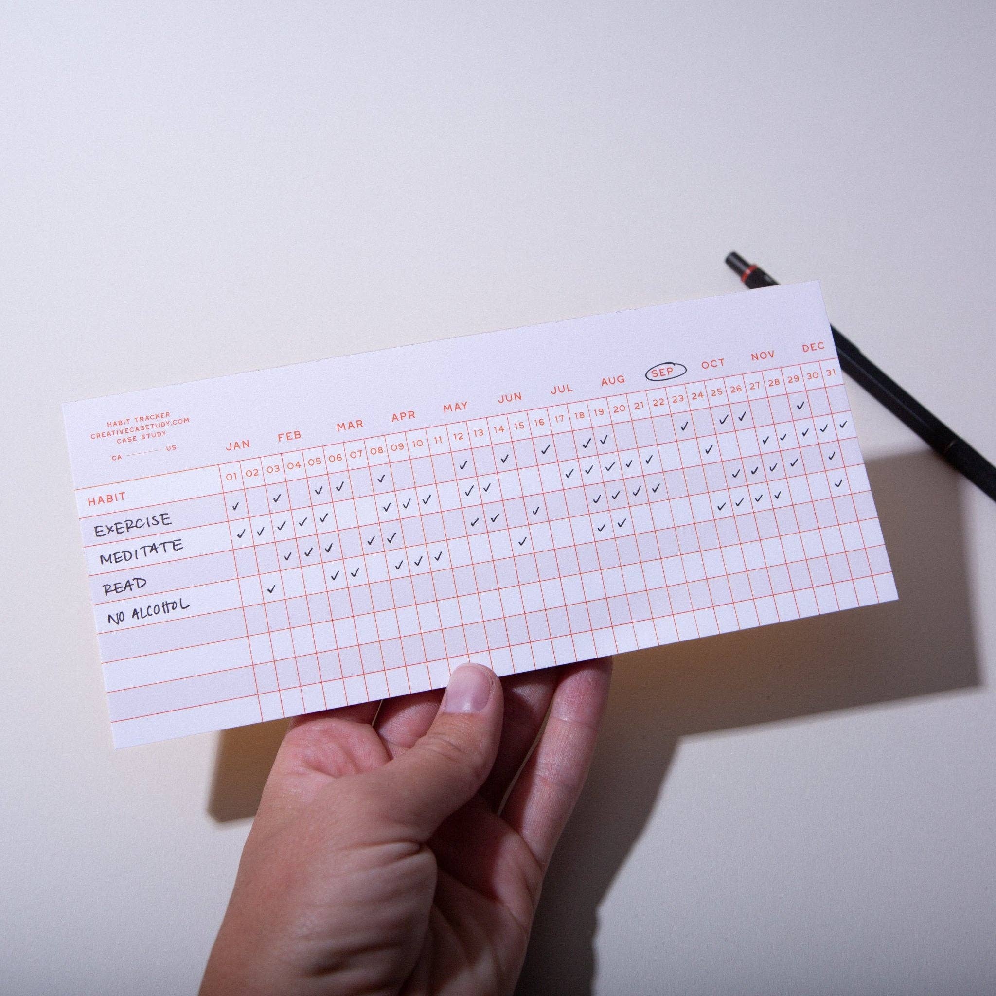 Utilitarian Habit Tracker Notepad