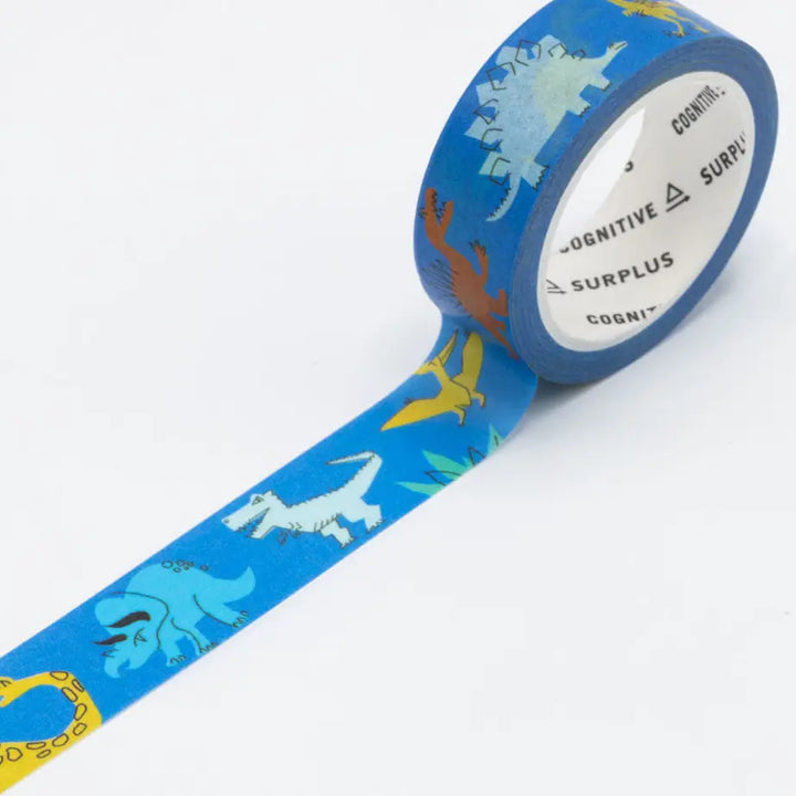Blue Whimsy Dinosaur Washi Tape