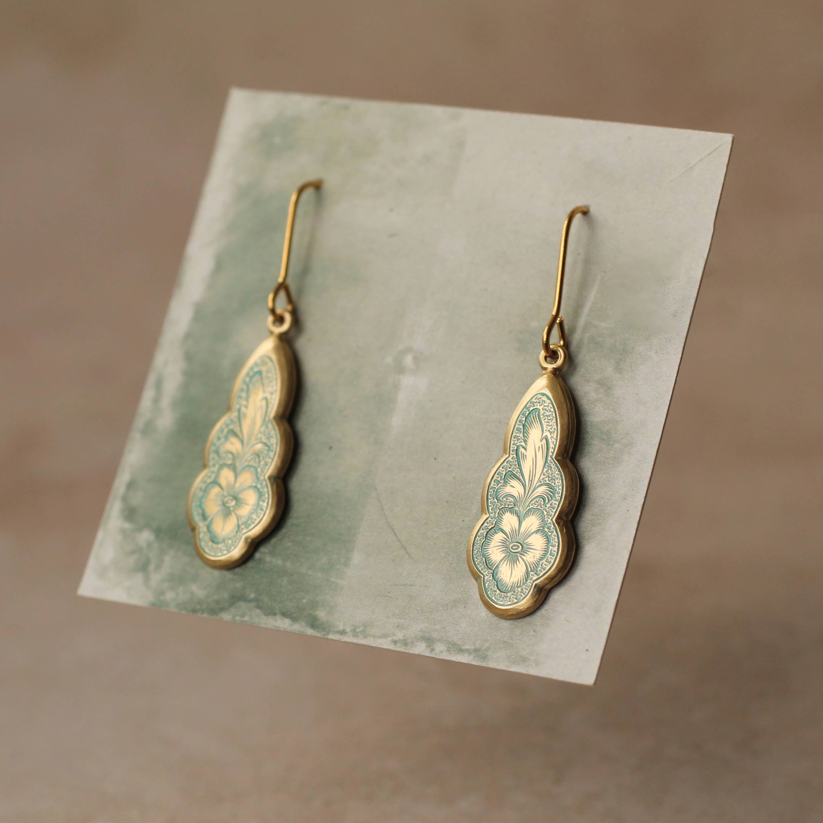 Pansy Victorian Drop Earrings