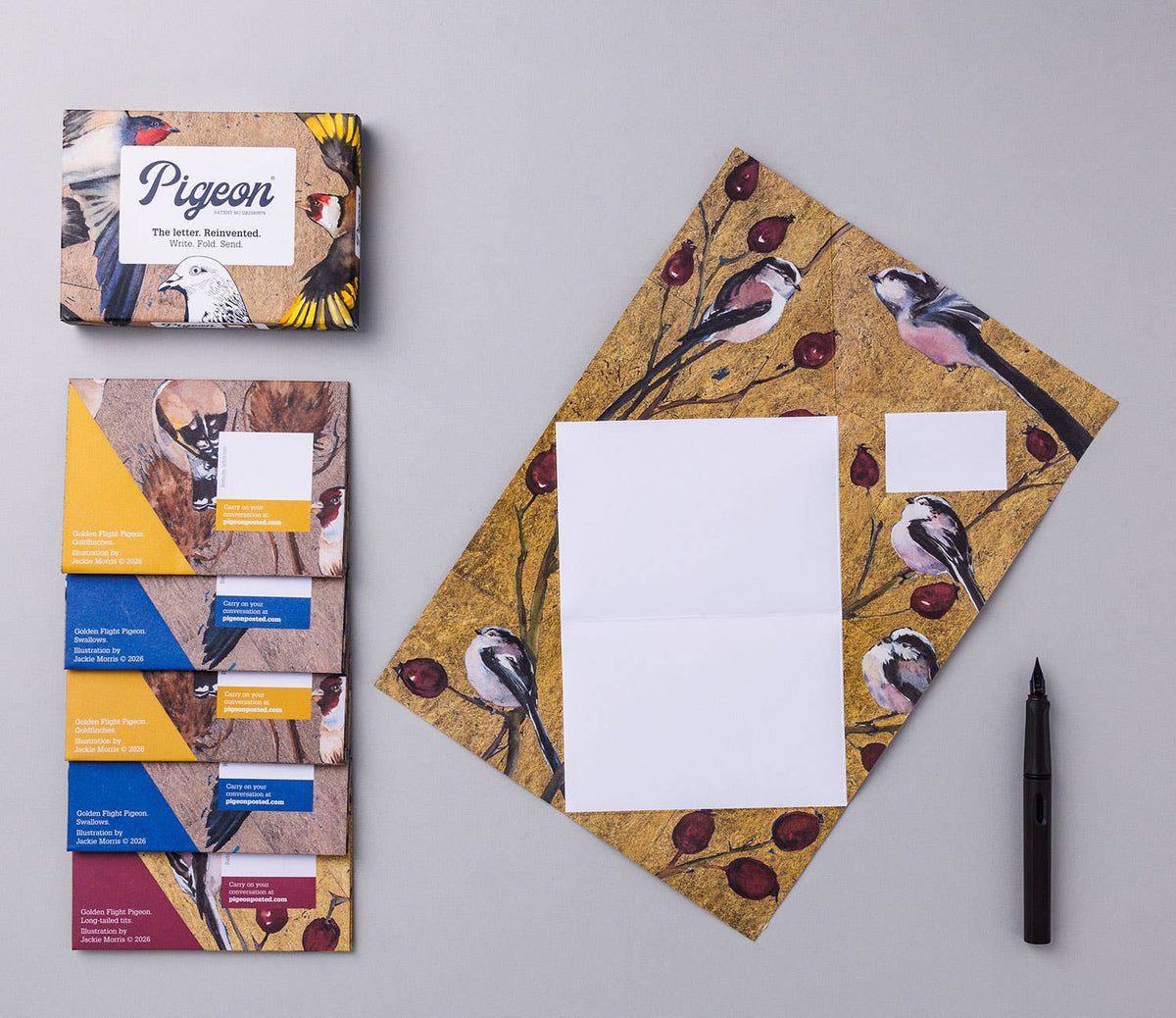 Golden Flight - Folding Letter Set of 6