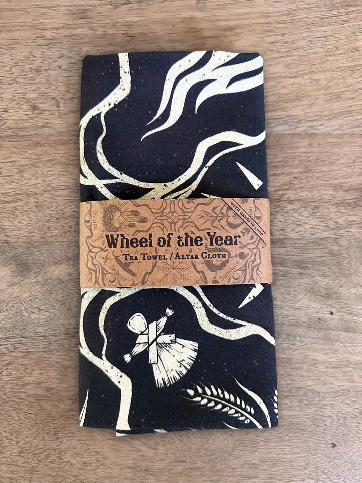 Wheel of the Year Cotton Tea Towel