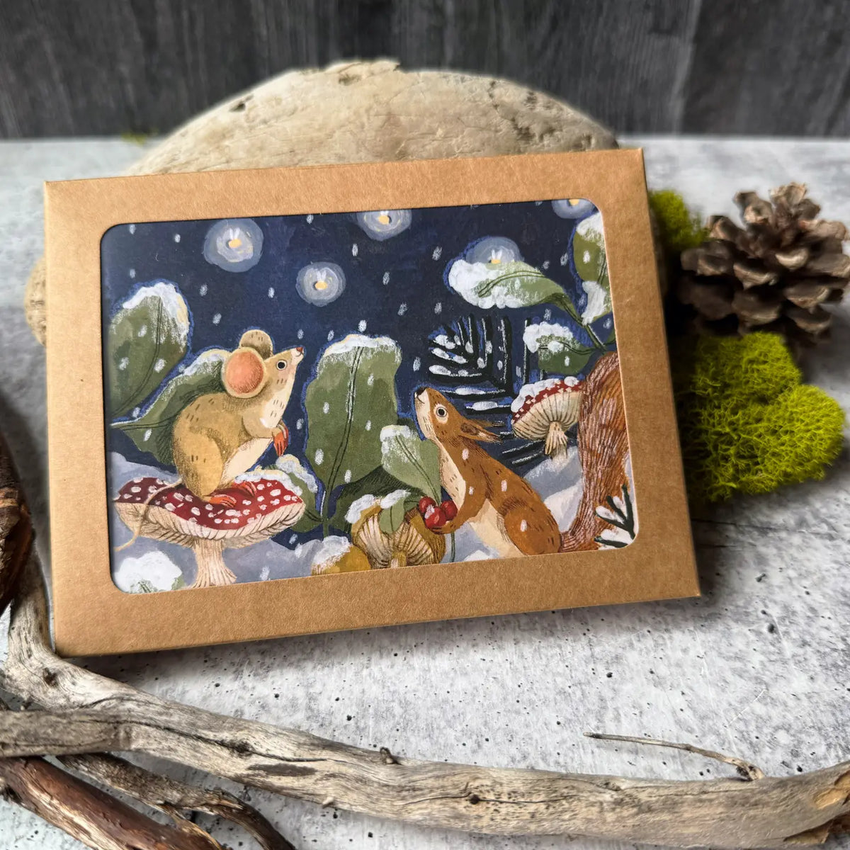 Mushroom Snow Card (or Box Set)