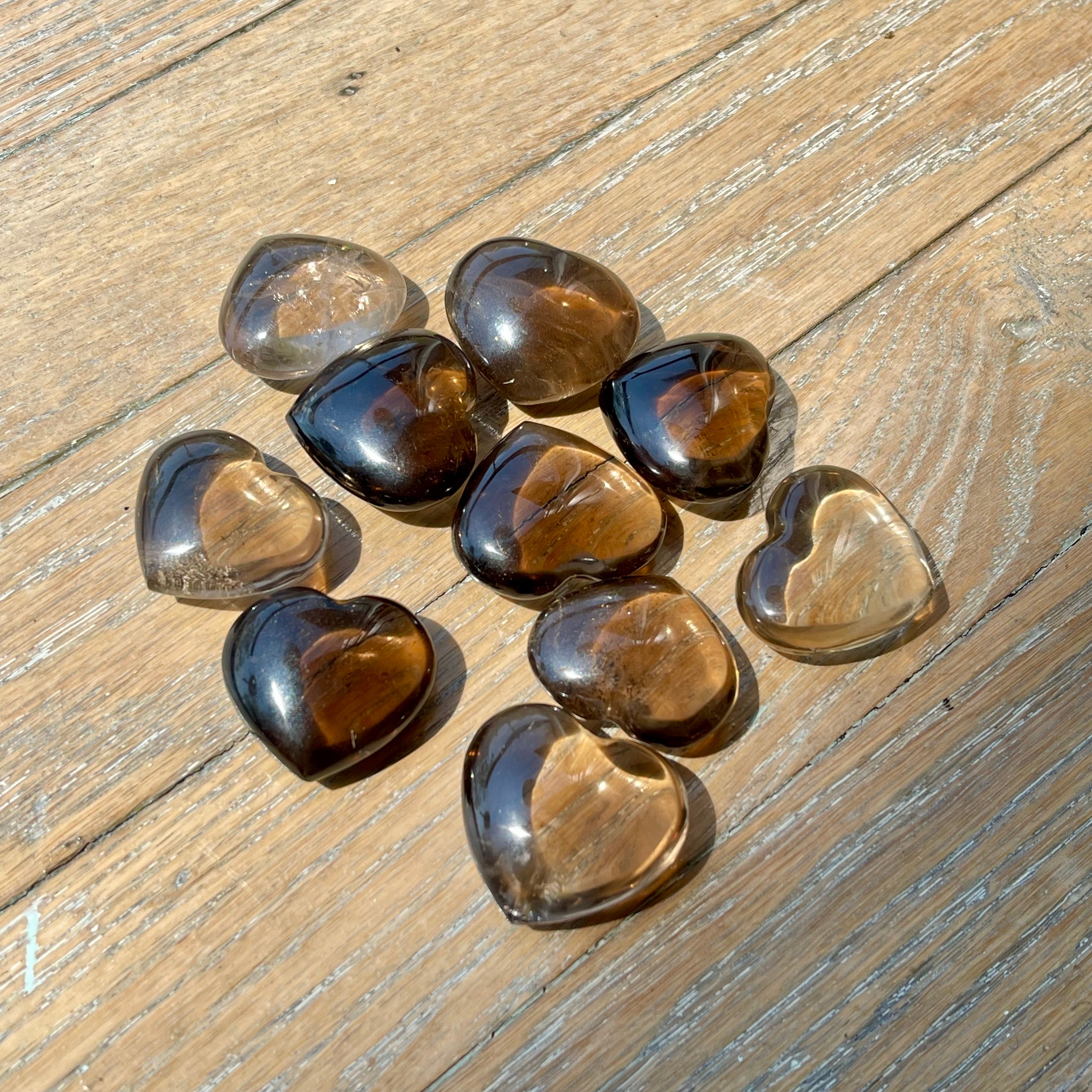 Smoky Quartz - Heart Carving