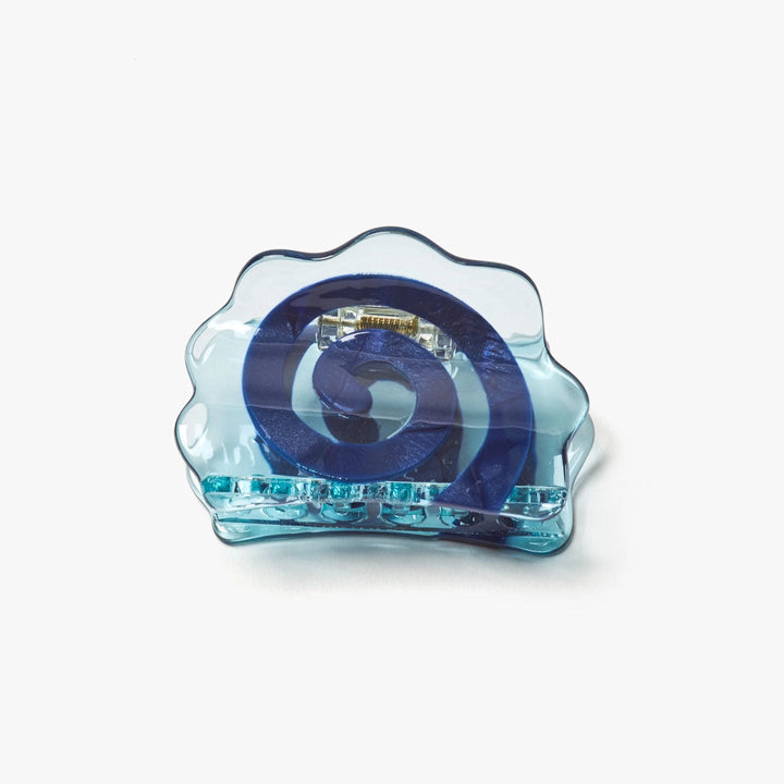 Whirlpool Blue Spiral Hair Claw Clip