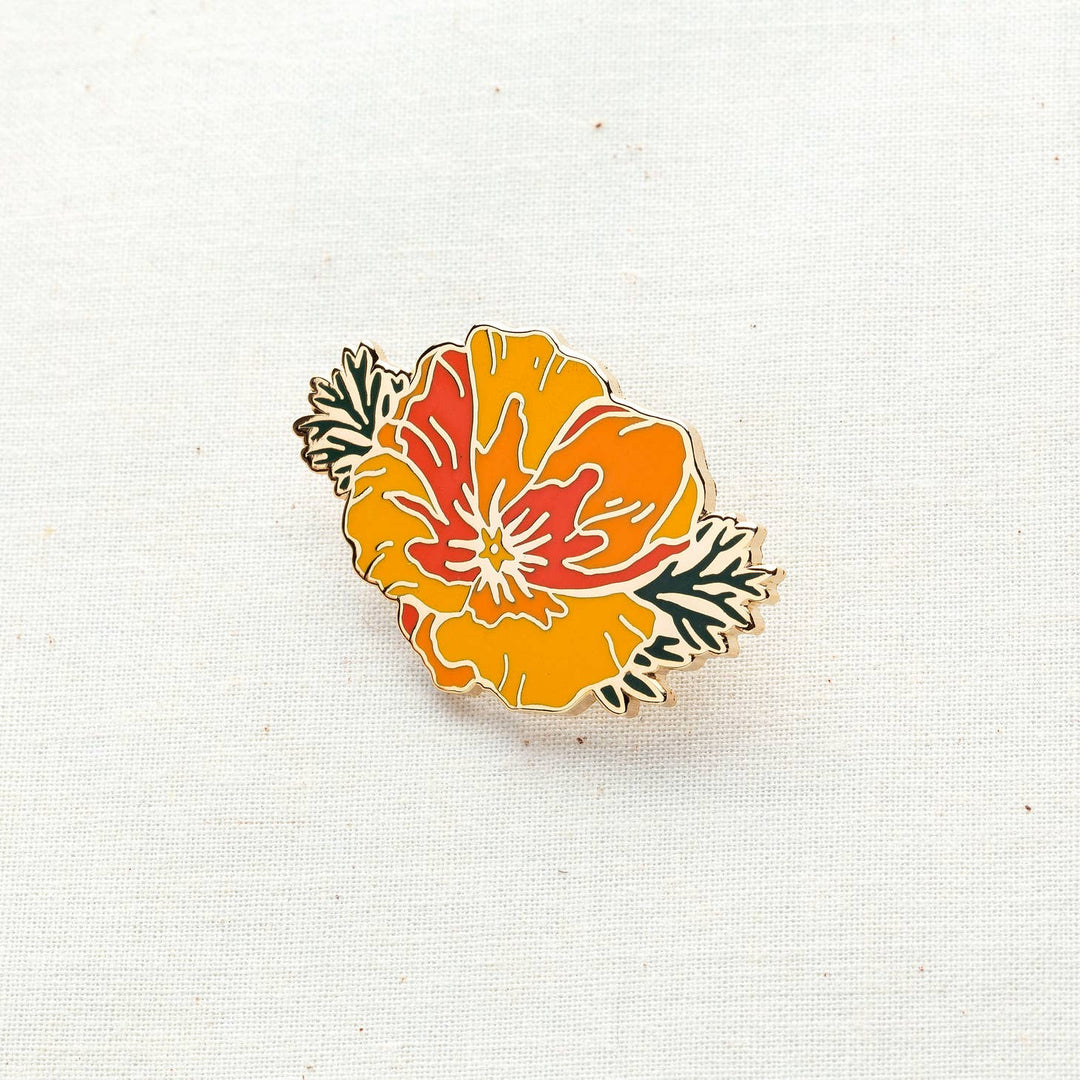 California Poppy Pin