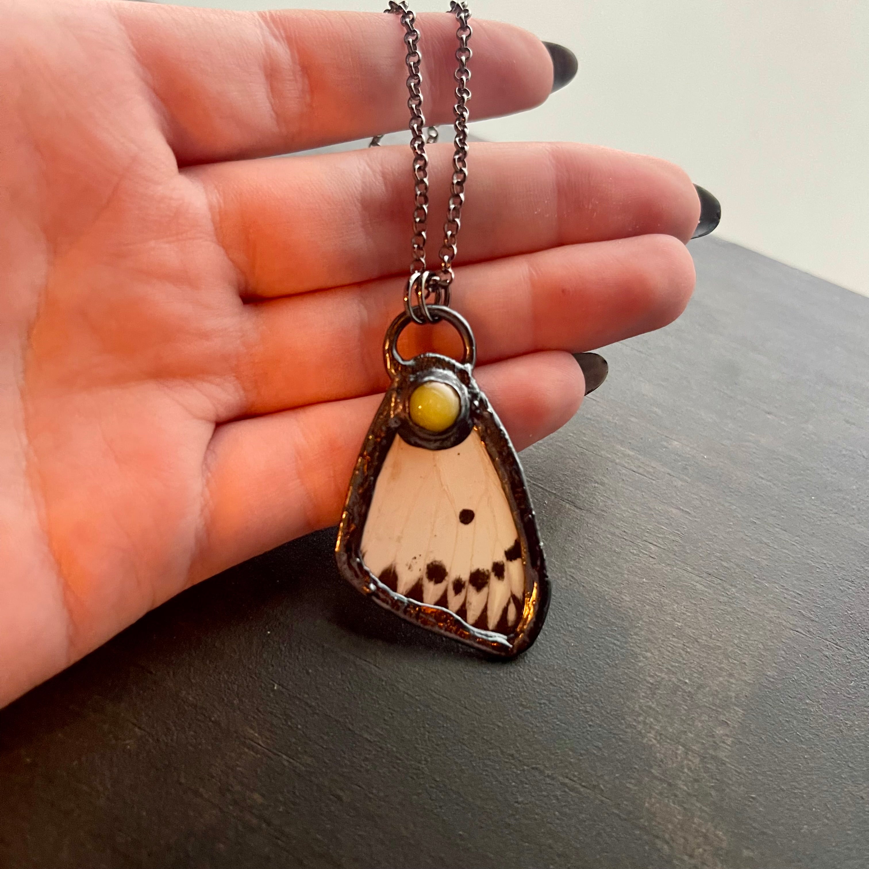 Butterfly Wing and Crystal Necklaces
