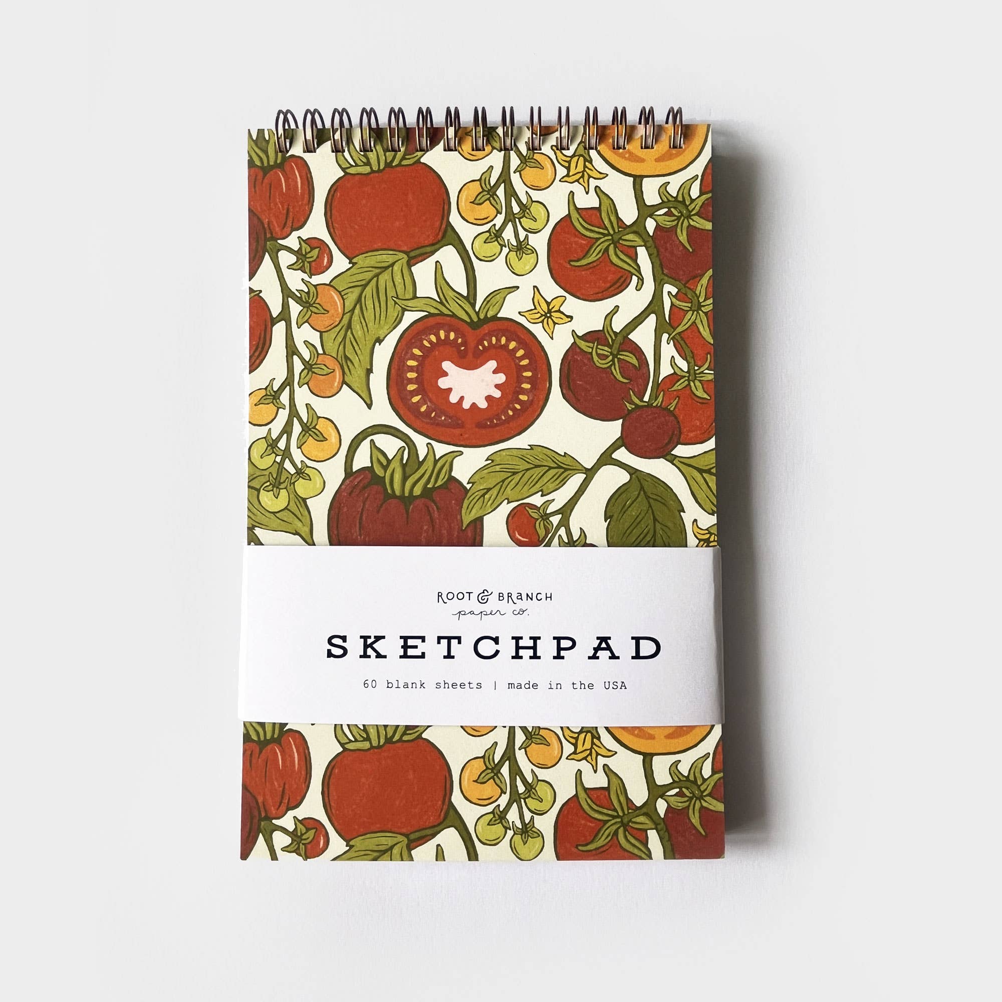 Tomato Garden Spiral Bound Sketchpad