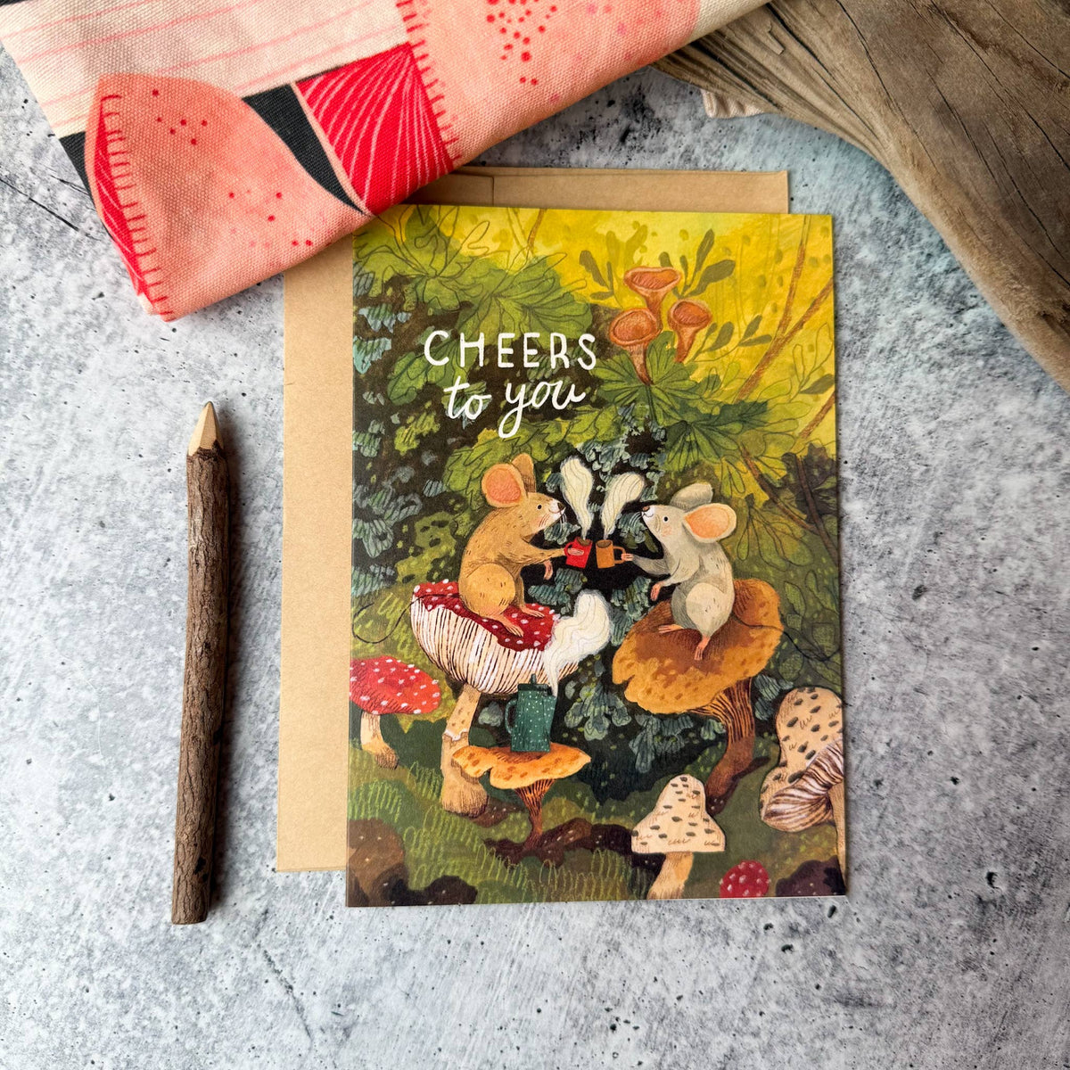 Mushroom Mice Cheers to You Birthday Card