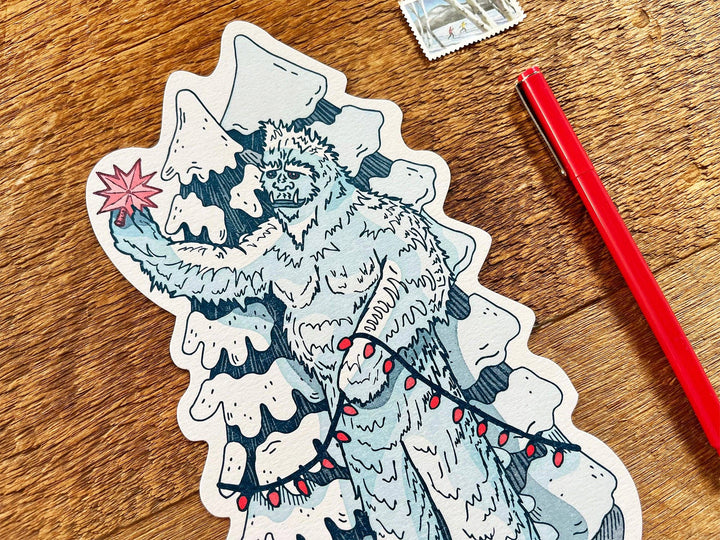 Yeti Letterpress Postcard