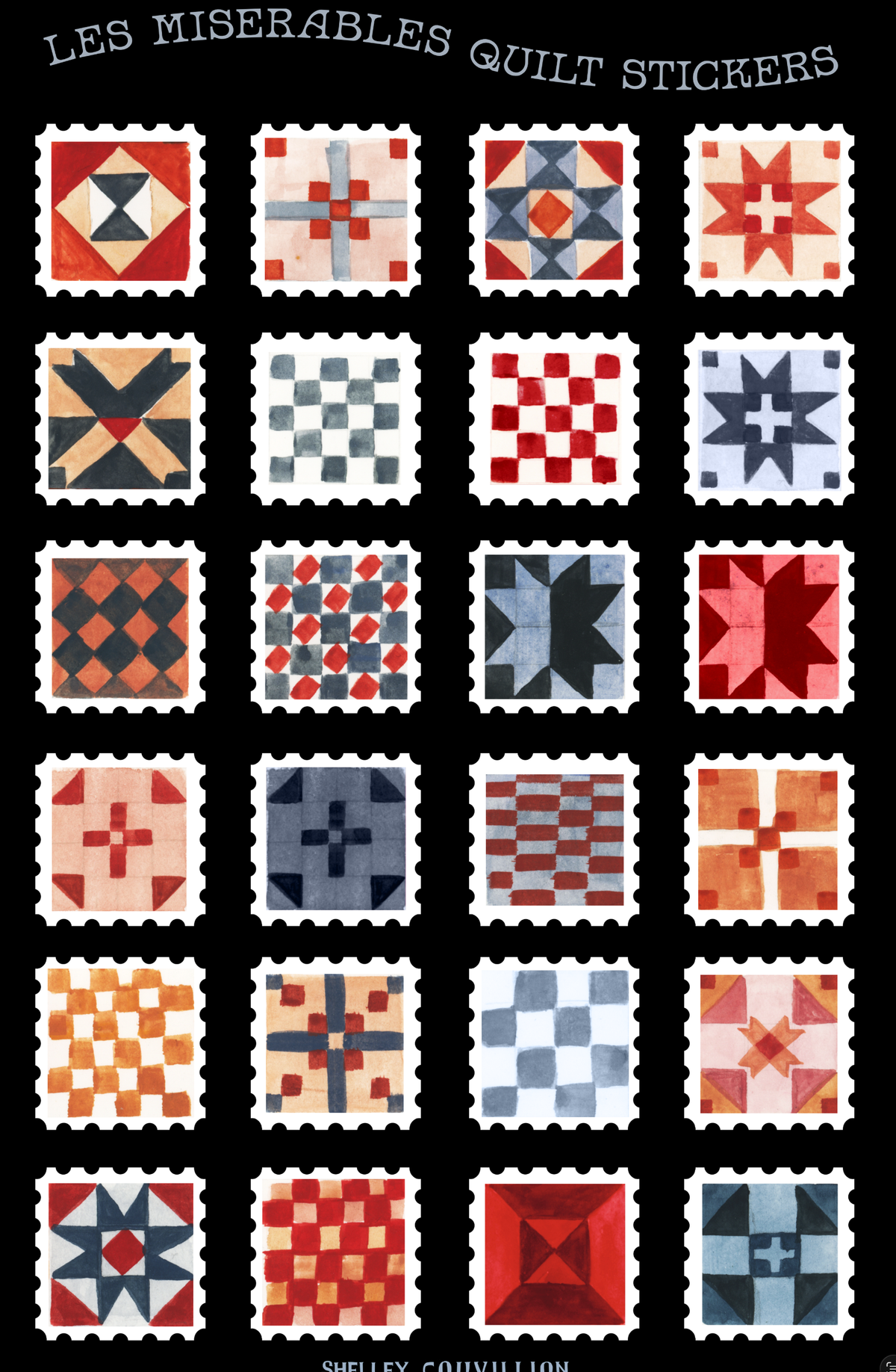 Les Miserables Quilts Sticker Sheet