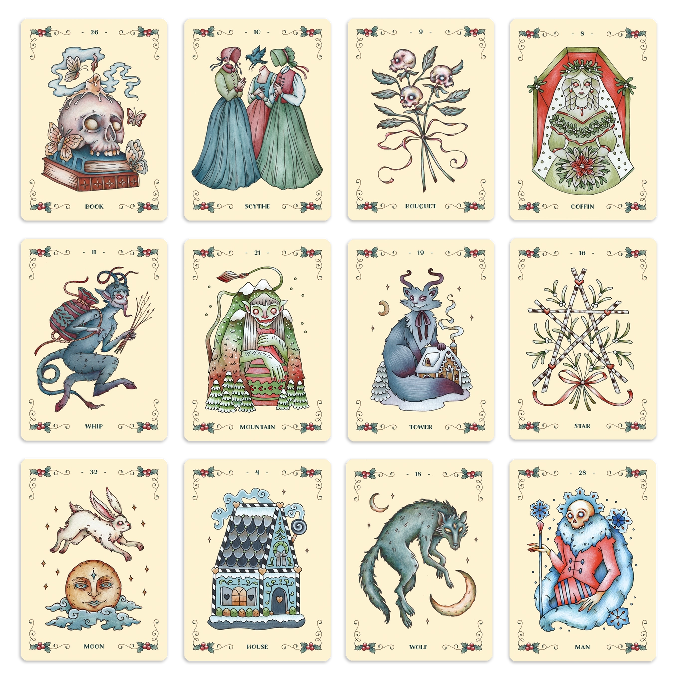 Yuletide Tales Lenormand Christmas Oracle Deck