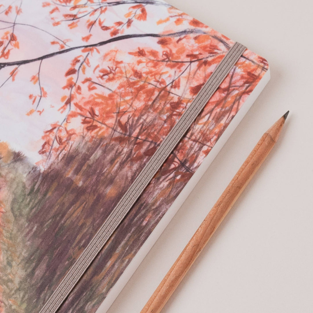 British Autumn Walk Lined Notebook