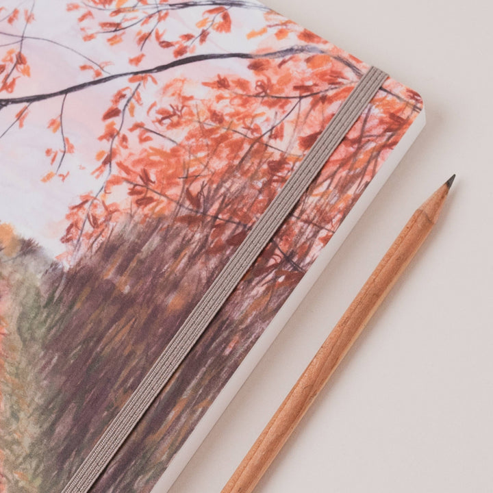British Autumn Walk Lined Notebook