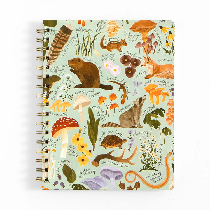 Flora & Fauna Spiral Lined Notebook