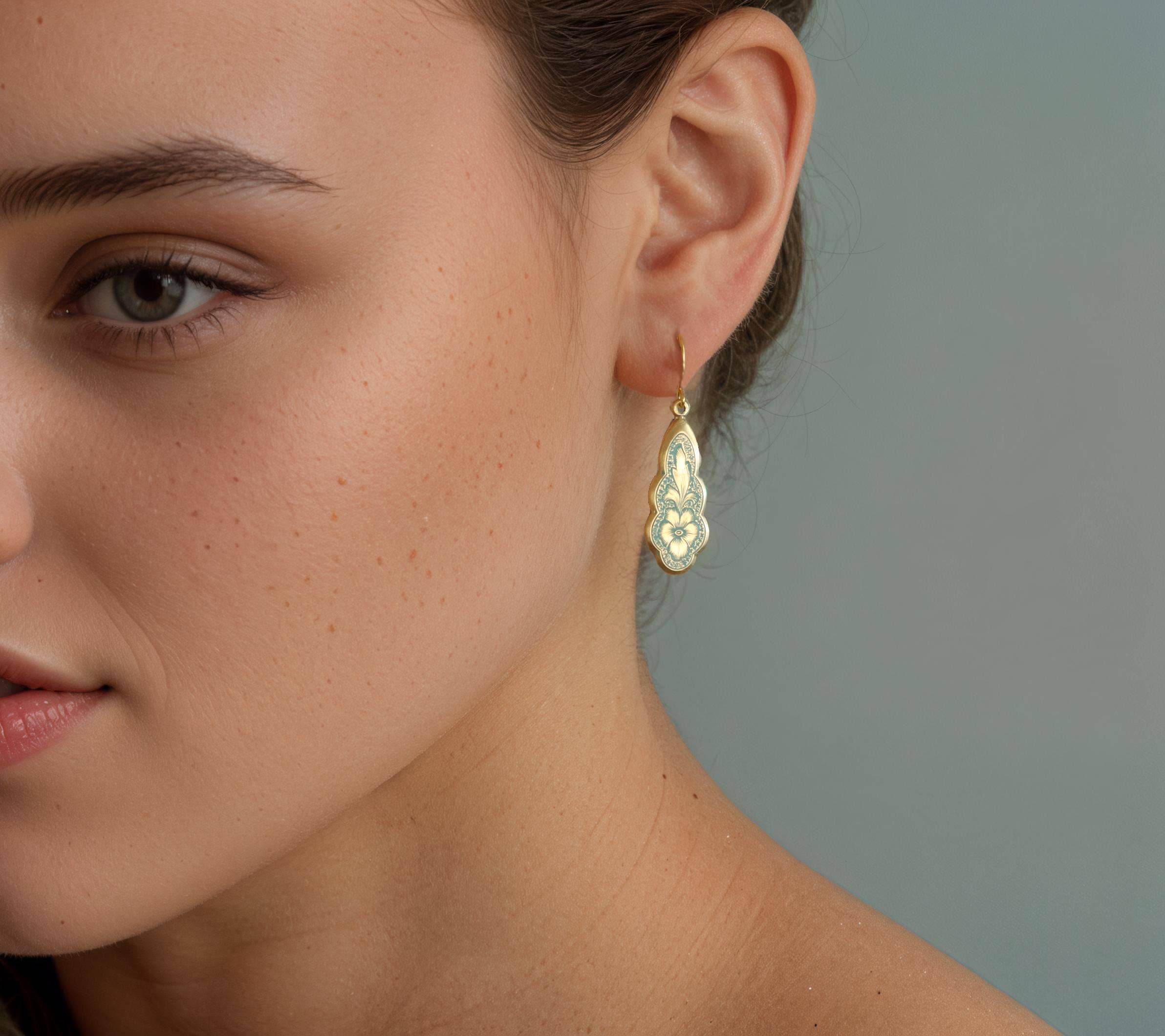 Pansy Victorian Drop Earrings