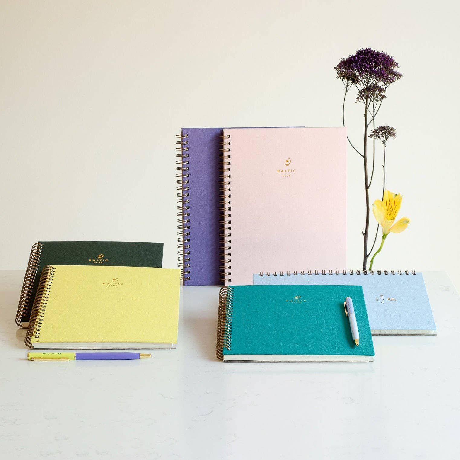 Rosewater Cloth Spiral Lined Notebook