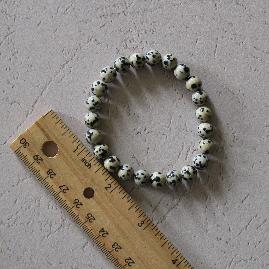 Dalmatian Jasper - Crystal Bracelet
