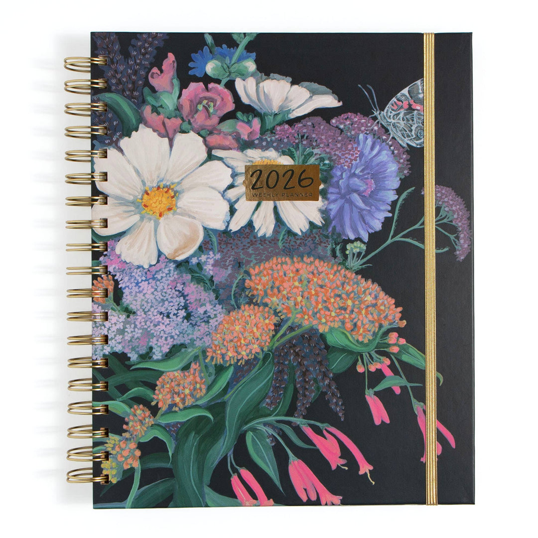 Dark Riverbend Floral Planner: 2026 Calendar Year