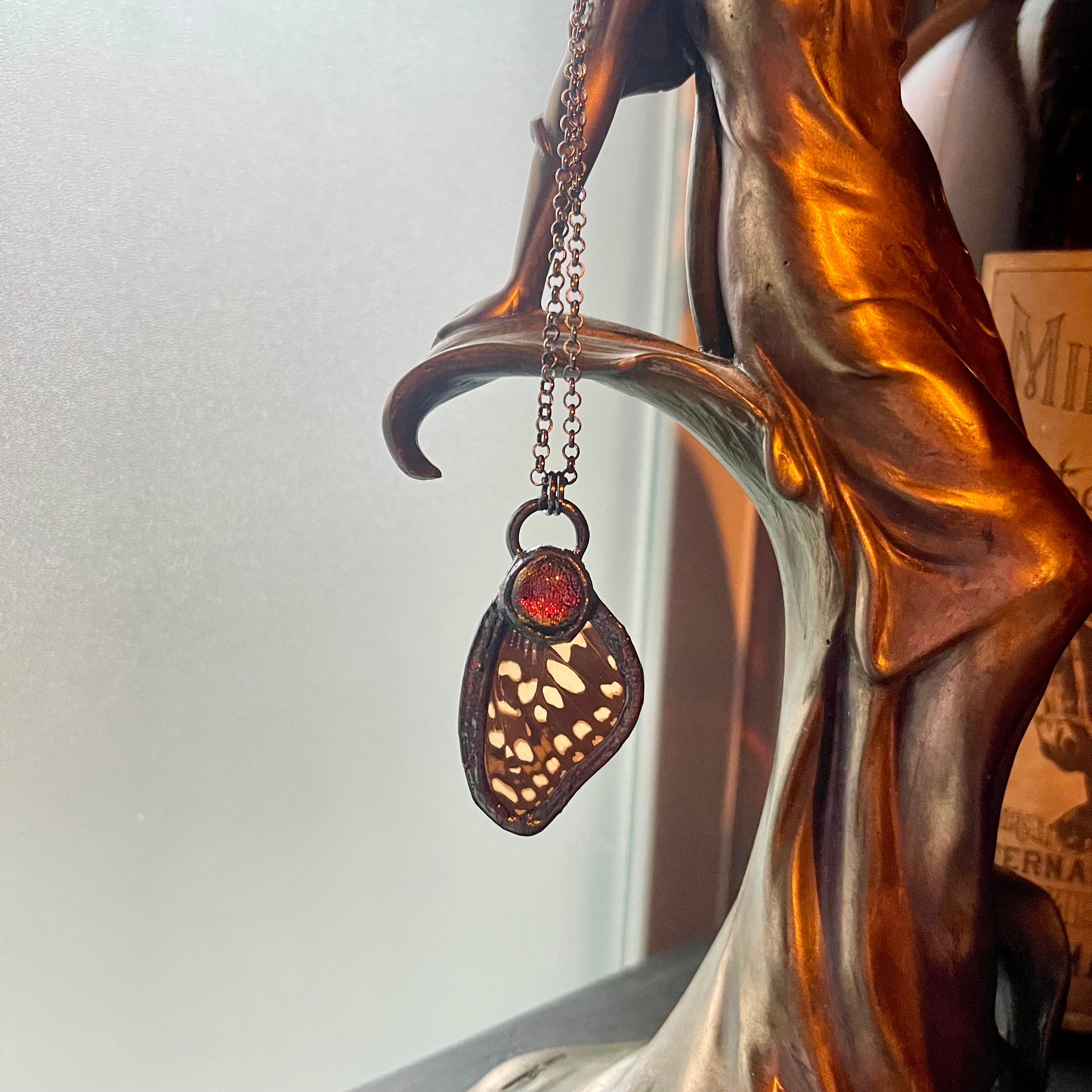 Butterfly Wing and Crystal Necklaces