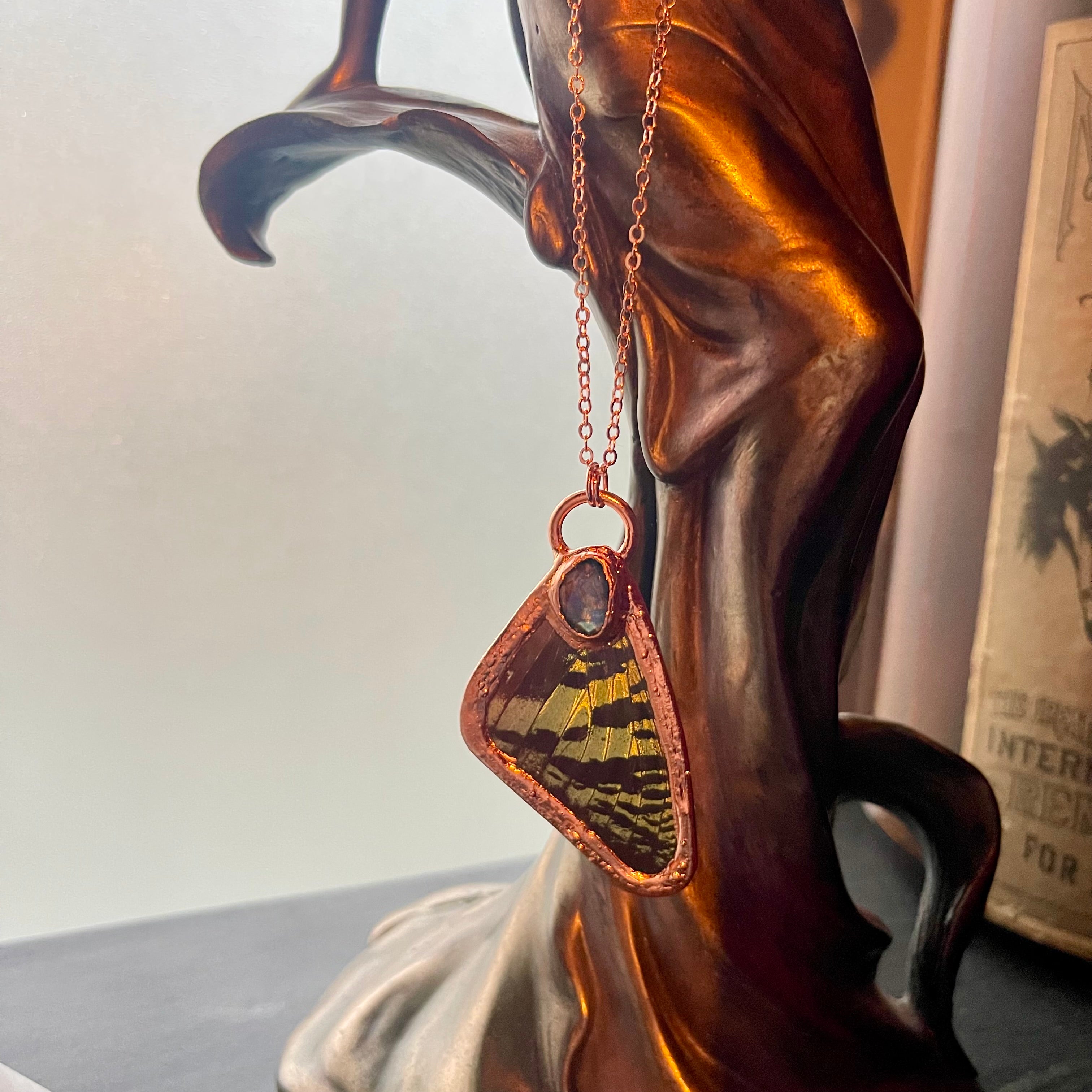 Butterfly Wing and Crystal Necklaces