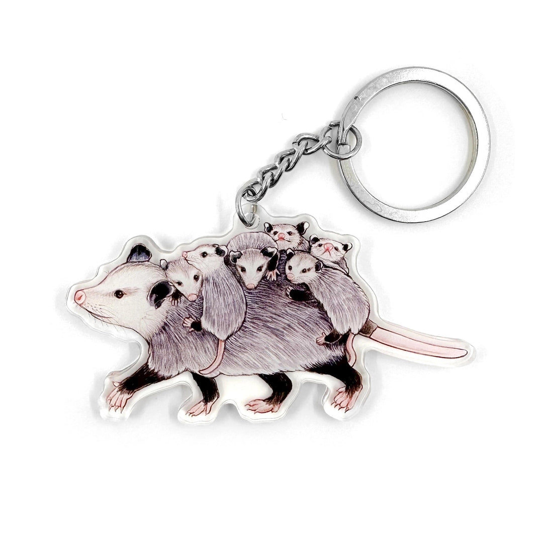 Mom Opossum Keychain