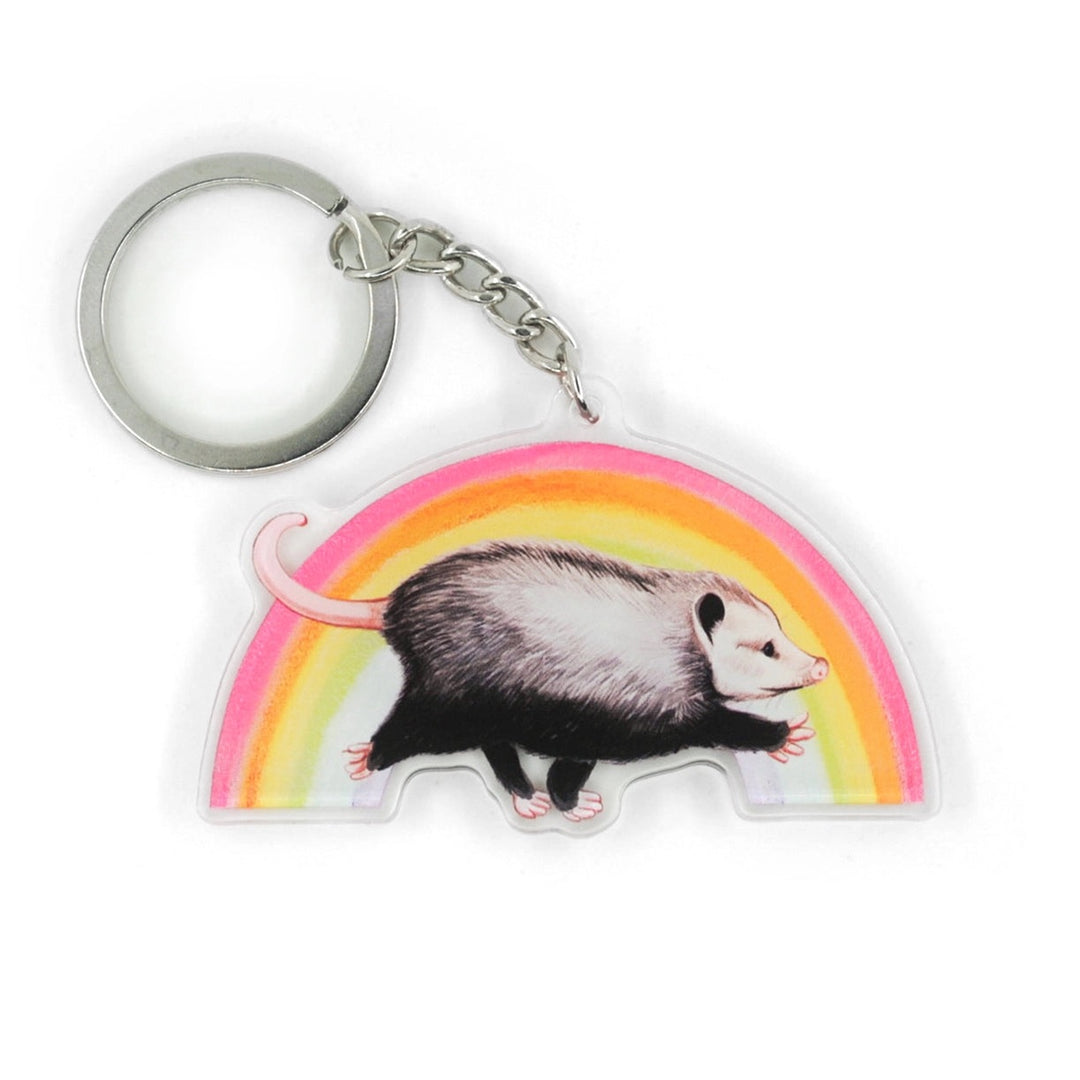 Rainbow Raz The Opossum Keychain