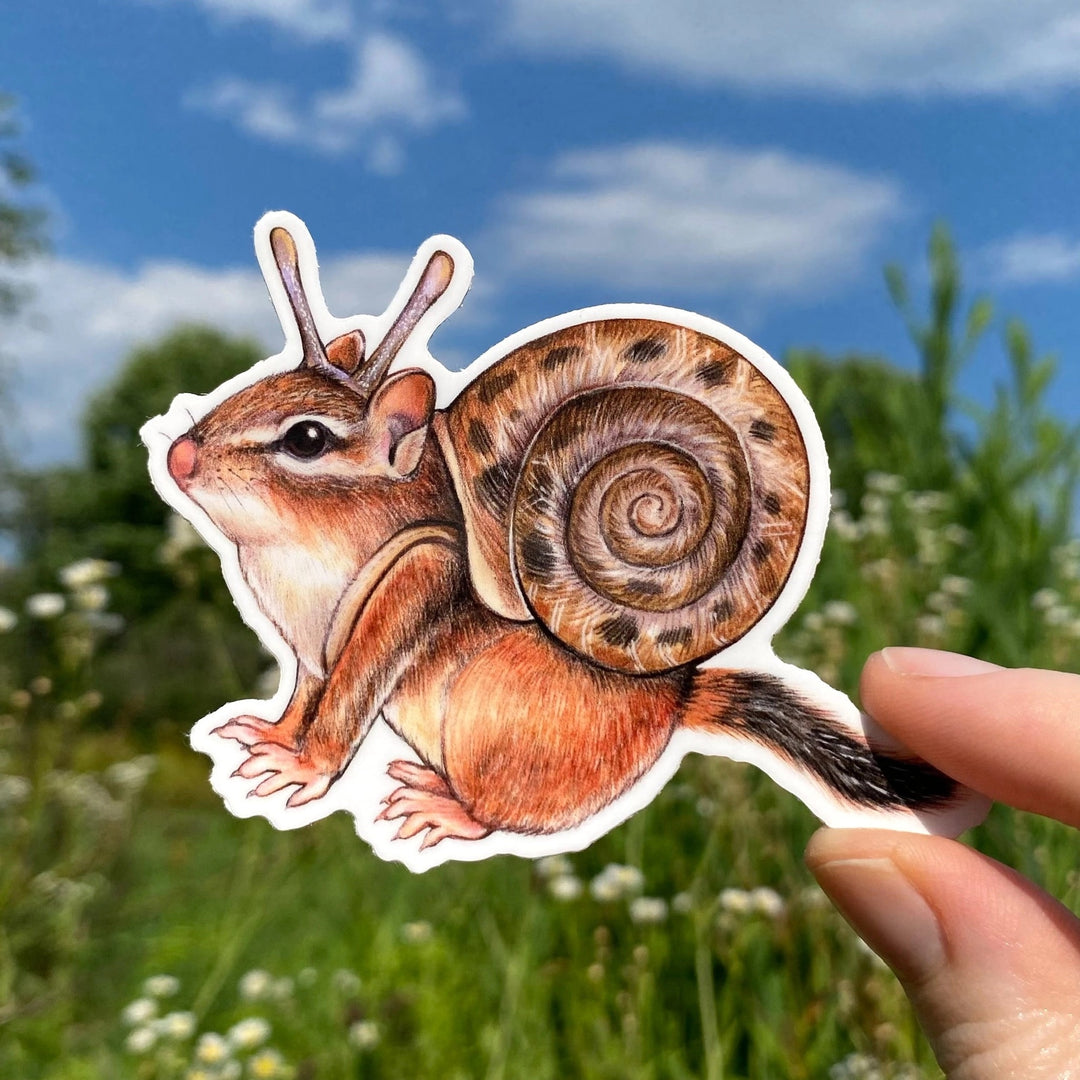 Snail Chipmunk Sticker