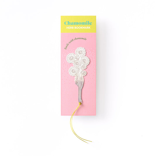 Chamomile Floral Herb Metal Bookmark