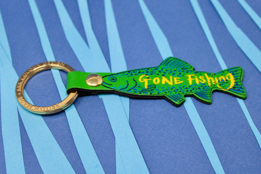 Gone Fishing Keychain - Green