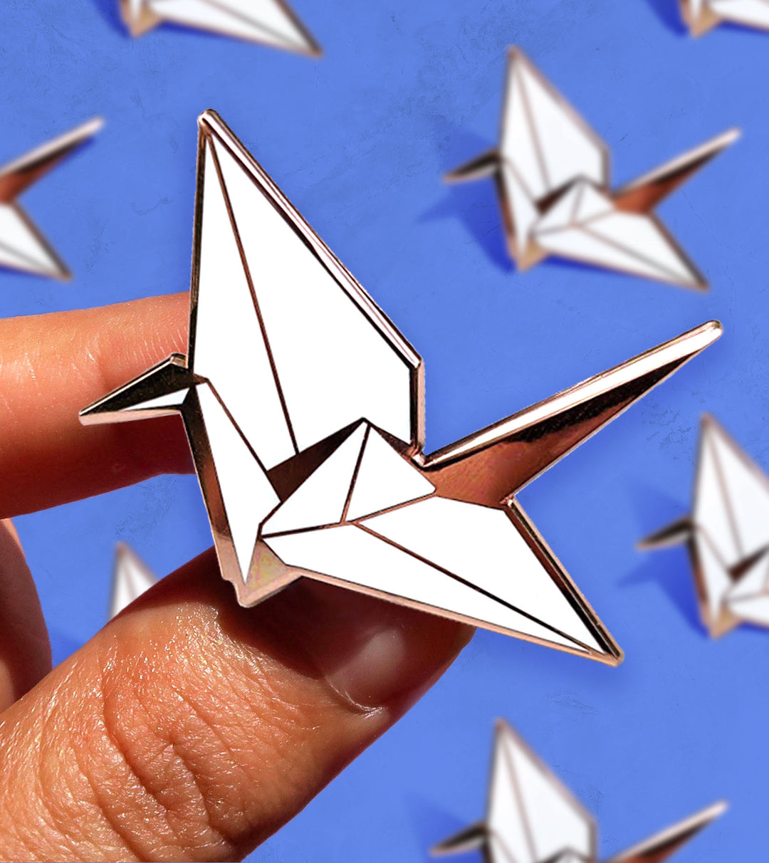 Origami Swan Pin