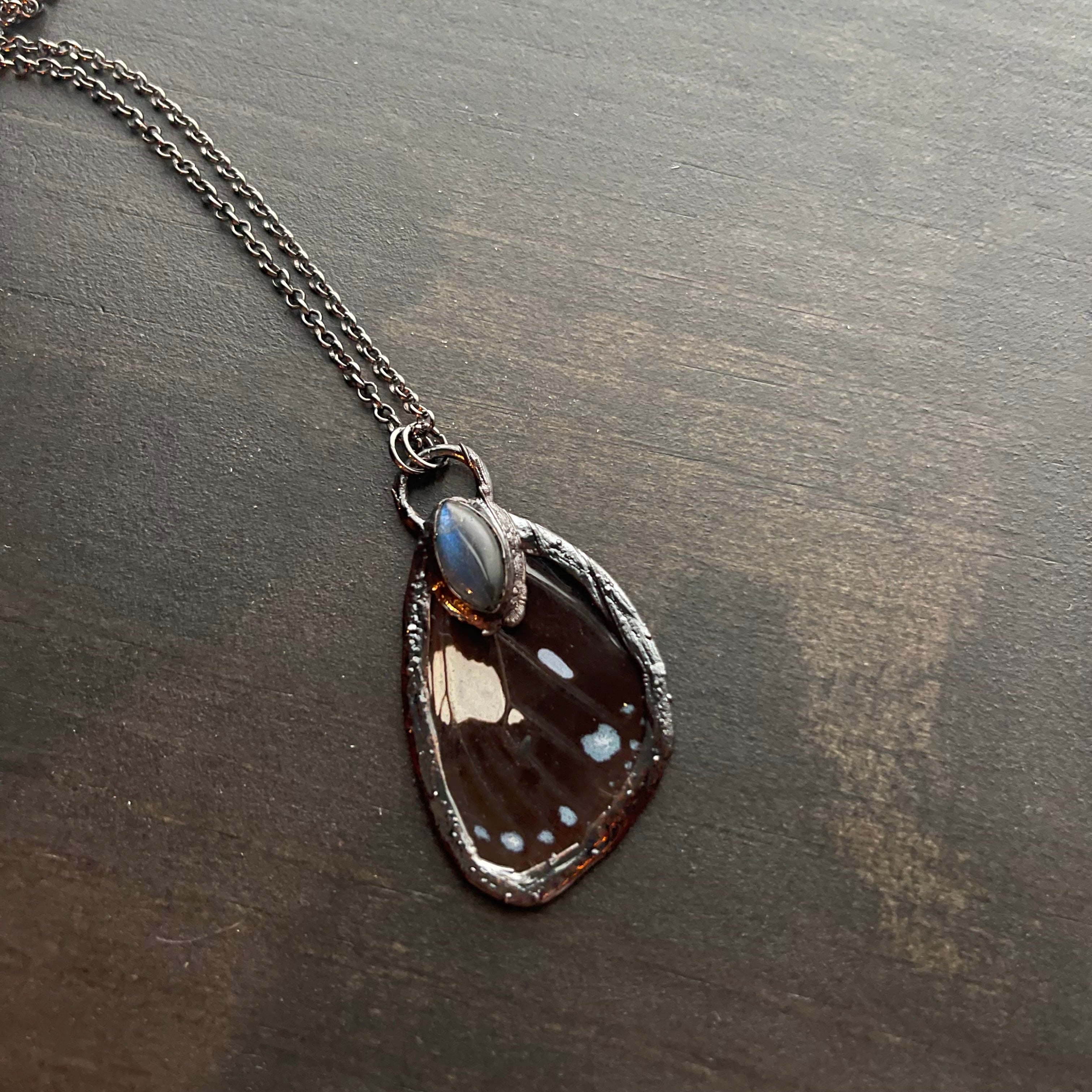 Butterfly Wing and Crystal Necklaces