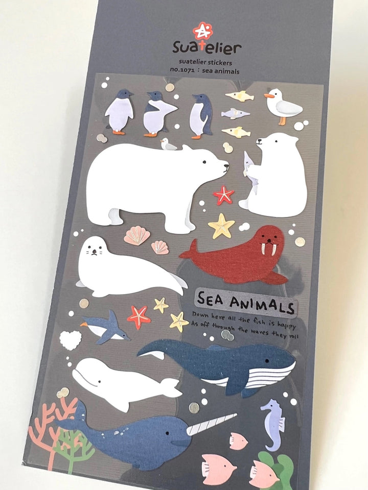 Happy Sea Animal Sticker Sheet