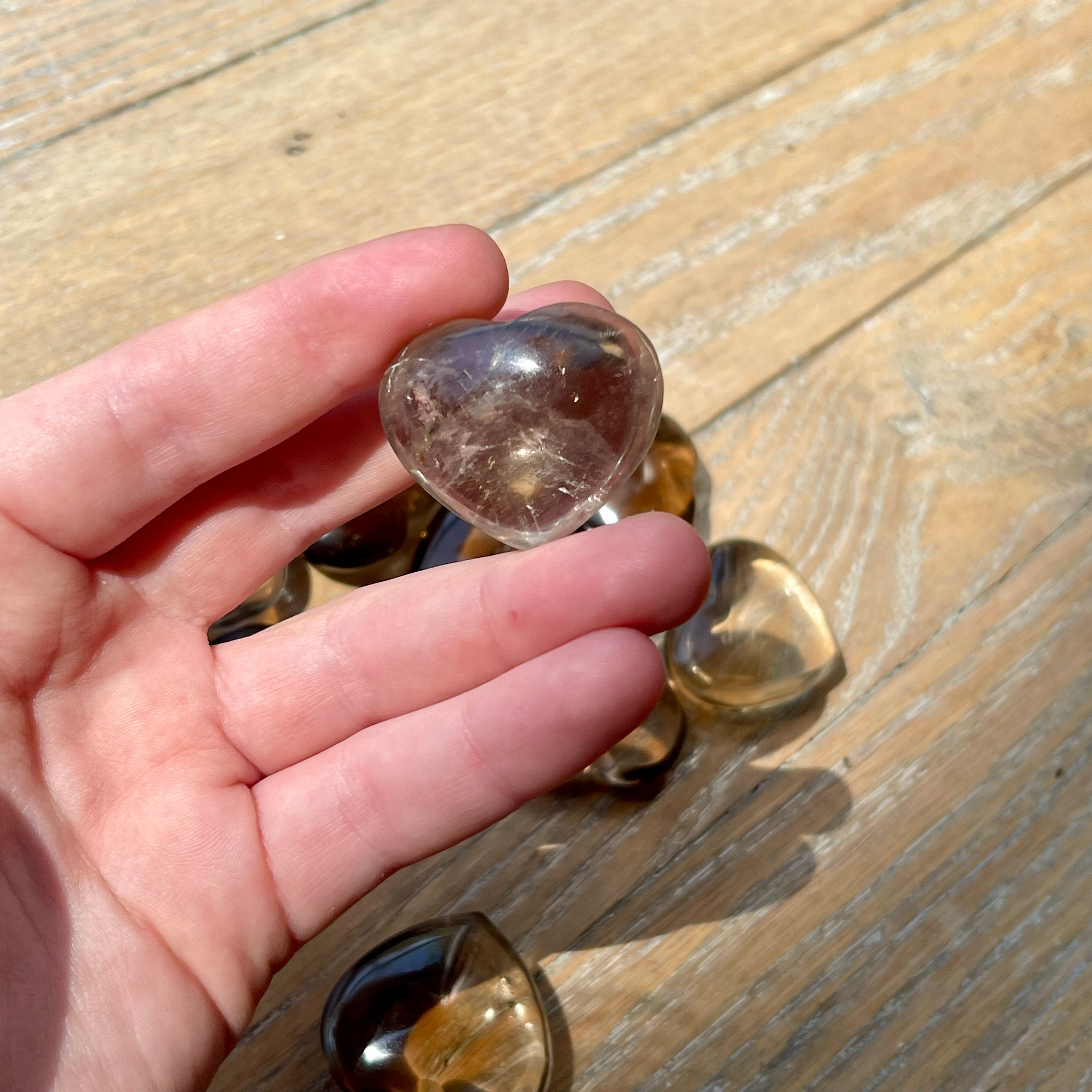 Smoky Quartz - Heart Carving