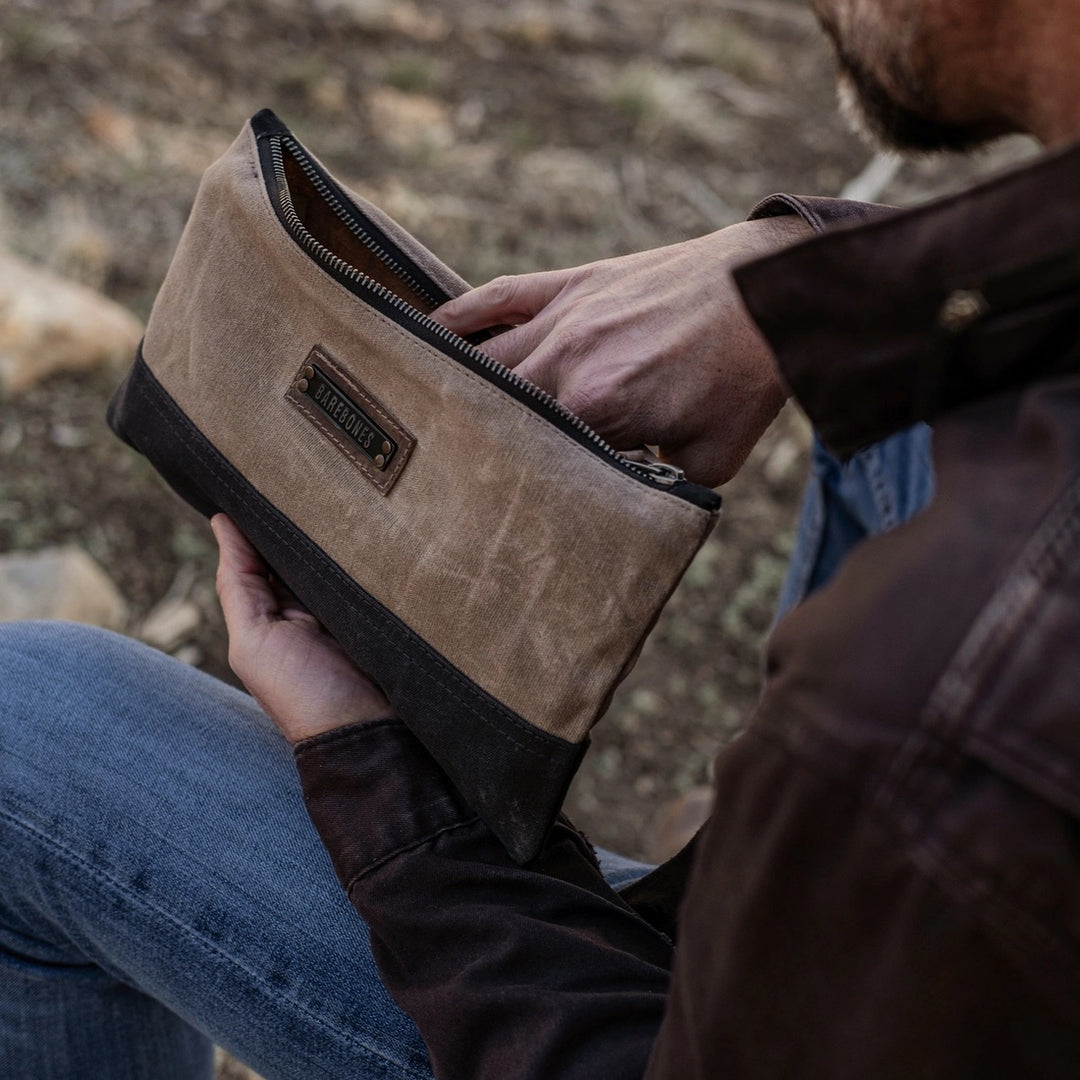 Archeologist's Waxed Zipper Pouch