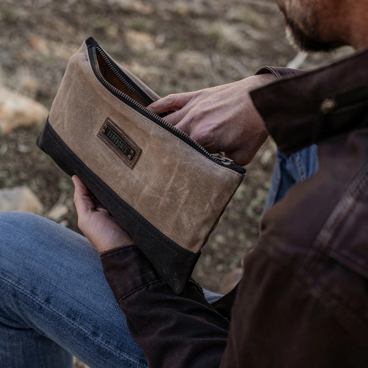 Archeologist's Waxed Zipper Pouch