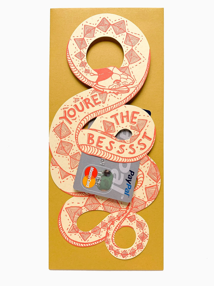 You're The Best Snake Card