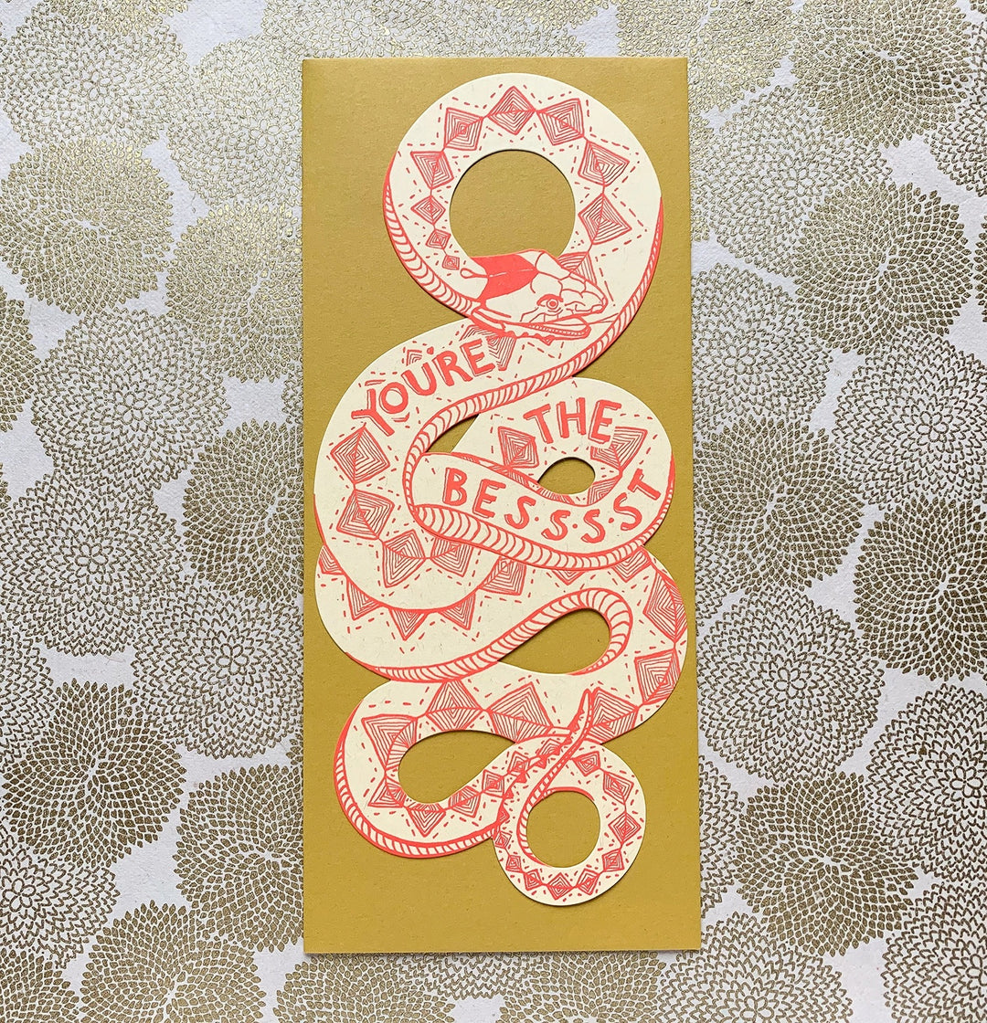 You're The Best Snake Card