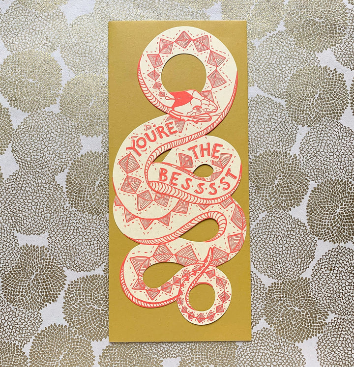 You're The Best Snake Card
