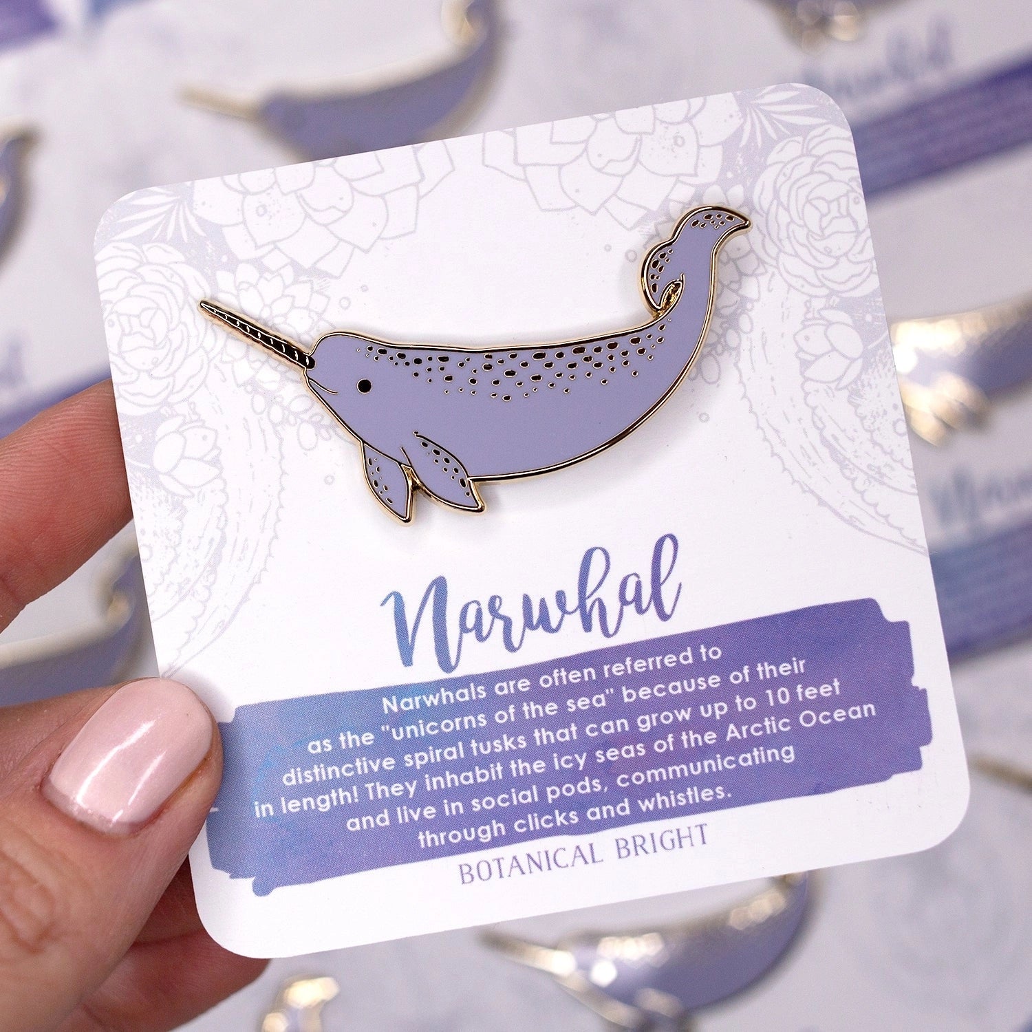 Narwhal Enamel Pin