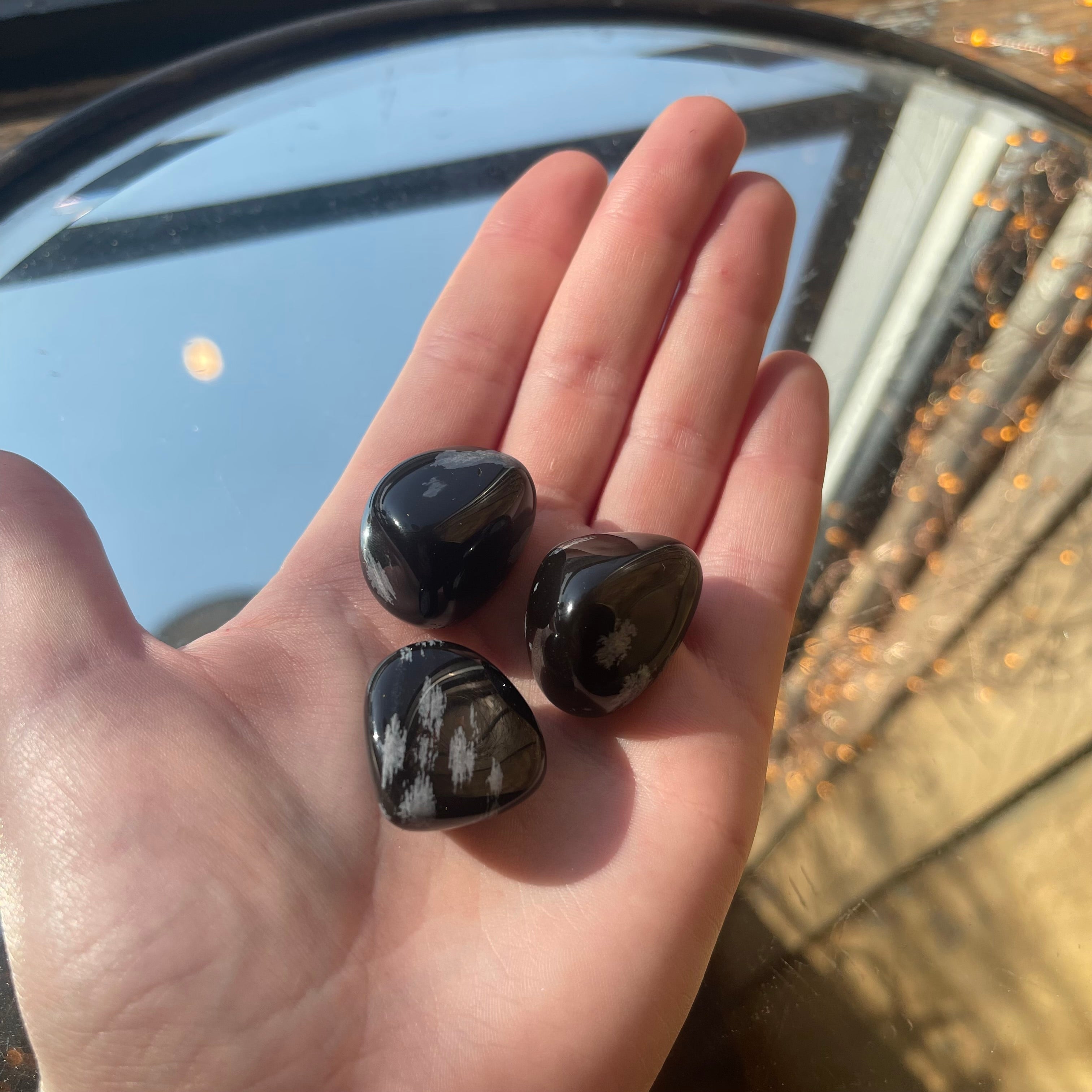 Snowflake Obsidian - Set of 3 Tumbles