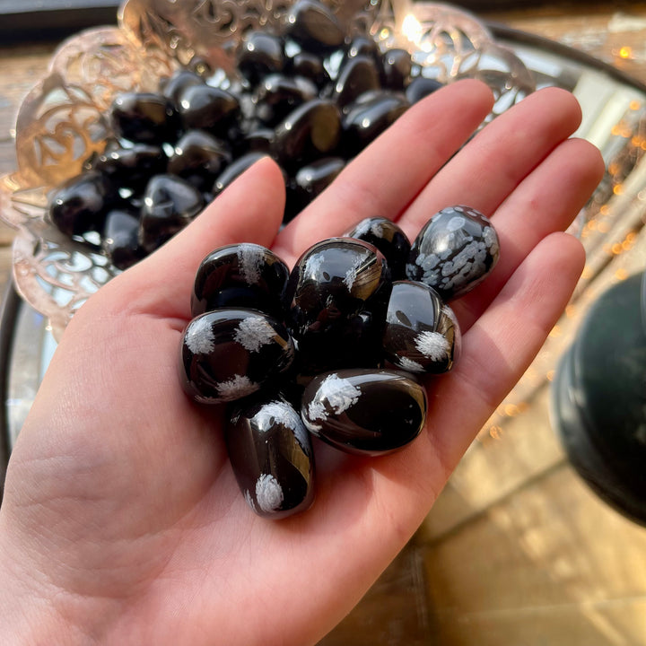 Snowflake Obsidian - Set of 3 Tumbles