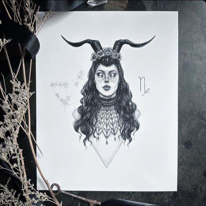 Capricorn The Goat Print