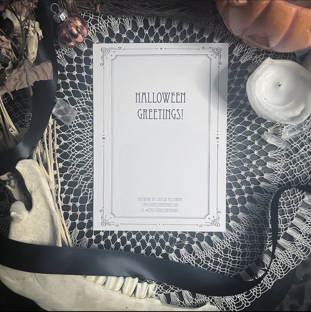 Pumpkin Witch Halloween Card