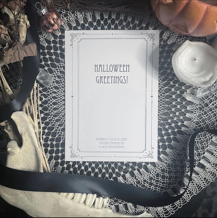 Pumpkin Witch Halloween Card